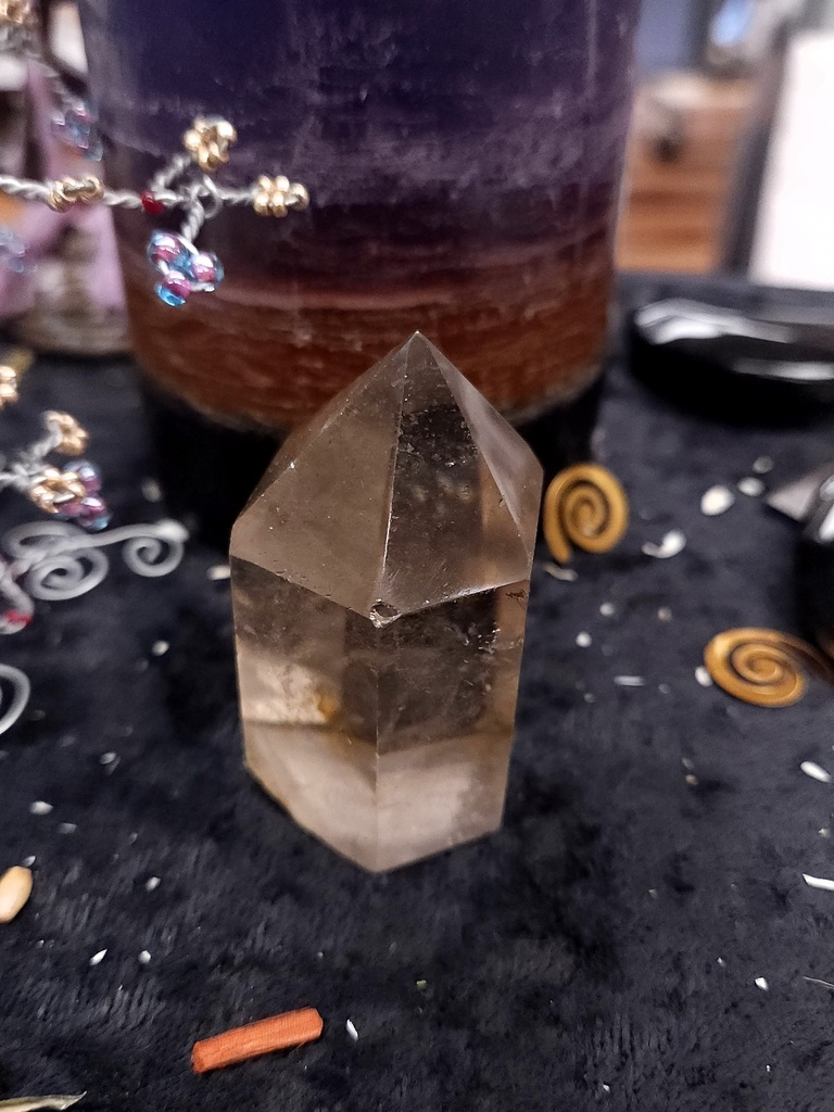 [12386] Smoky Quartz Crystal Tower 56mm