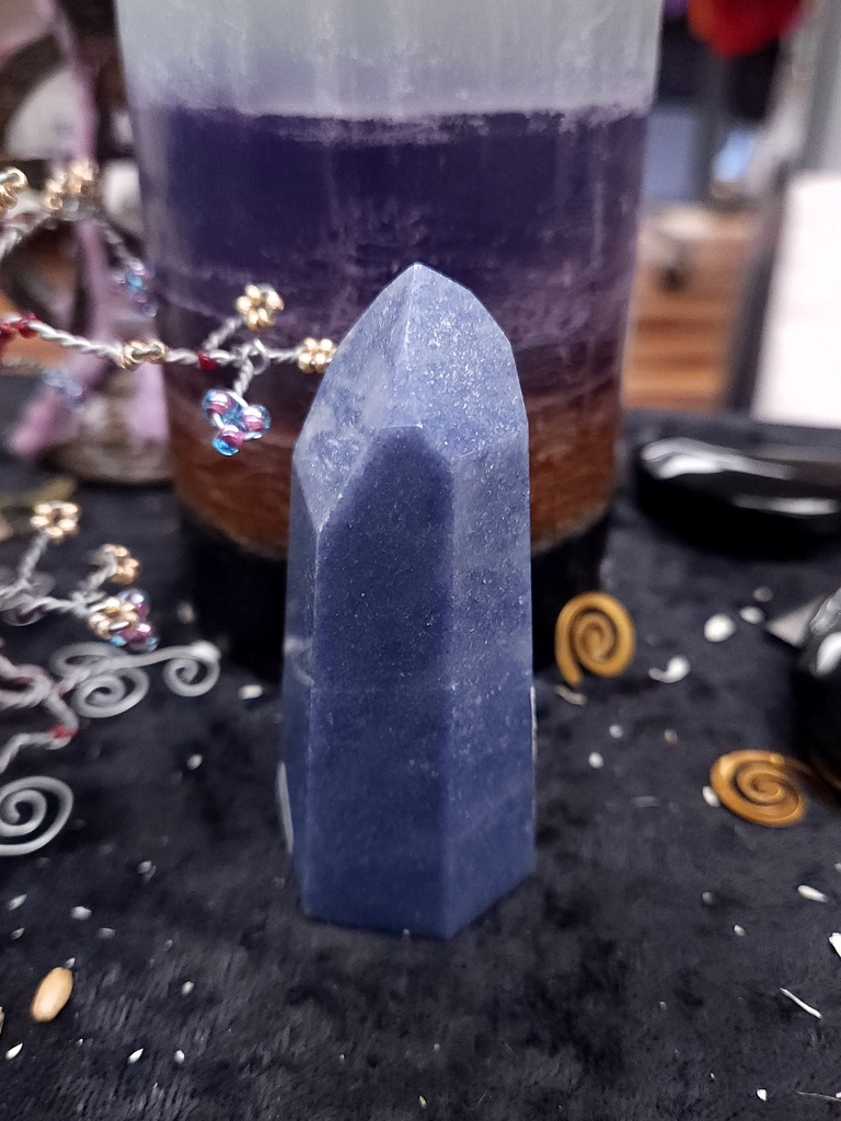 [12383] Blue Aventurine Crystal Tower 77mm