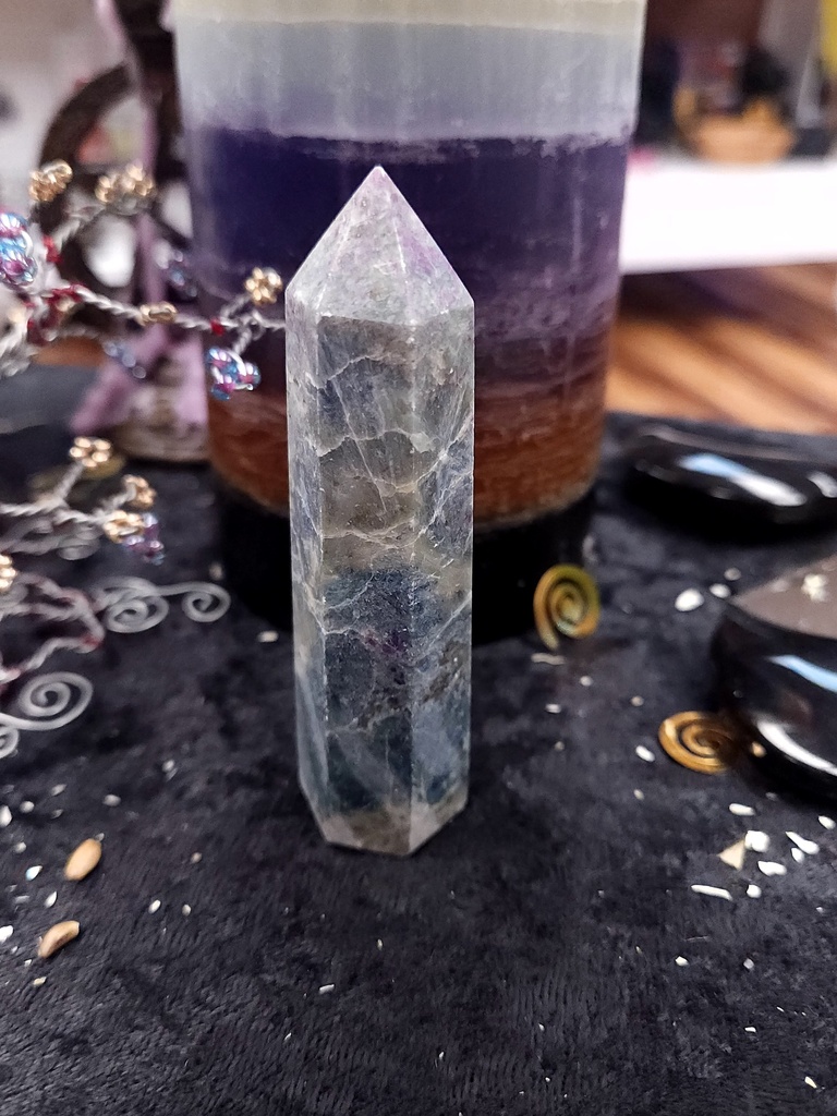 [12379] Ruby Kyanite Crystal Tower 90mm