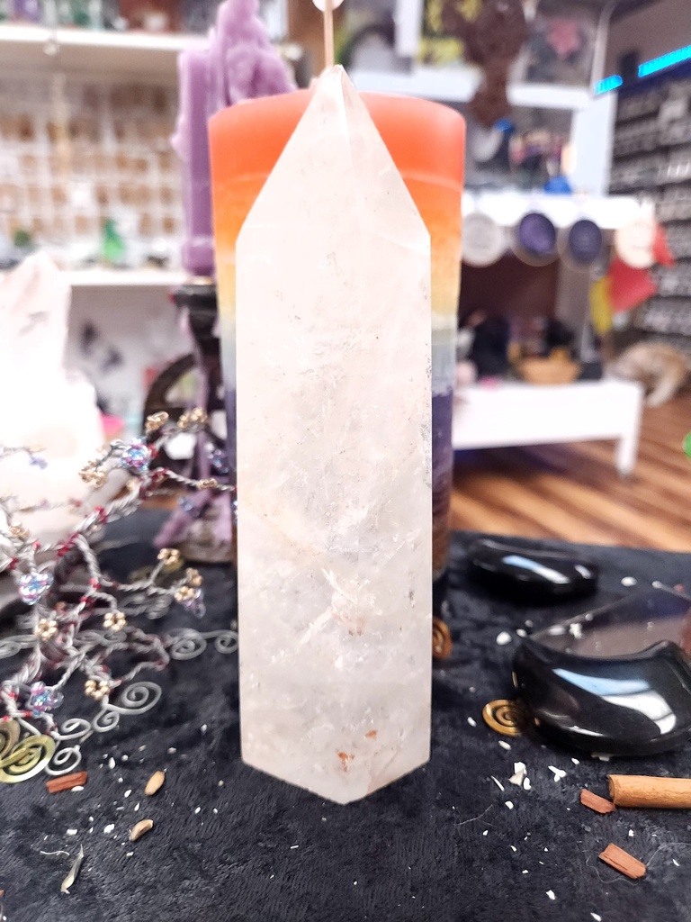 Tall Clear Quartz Tower 165mm