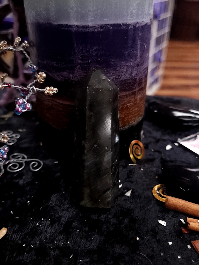 [12341] Midnight Mist Labradorite Tower 70mm