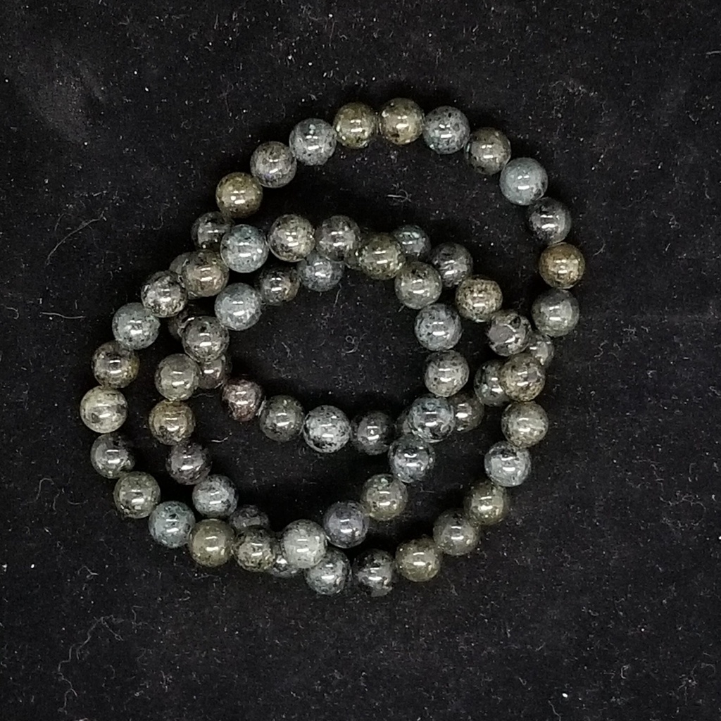 [3215020307250] Crystal Bracelets - Larvikite, 8 mm