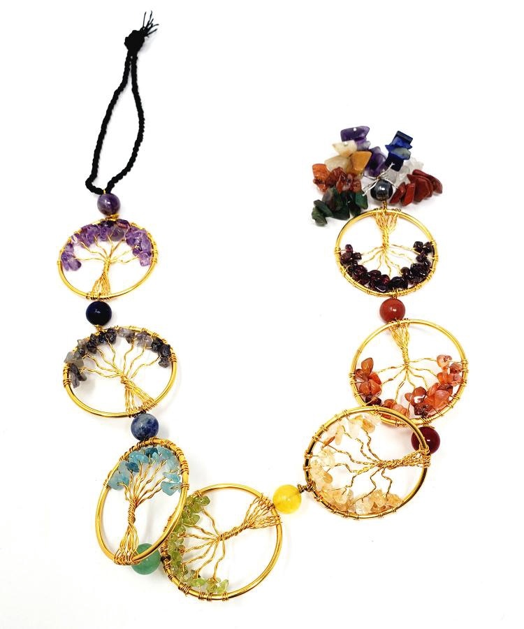 [92526] Golden Chakra Tree Hangers