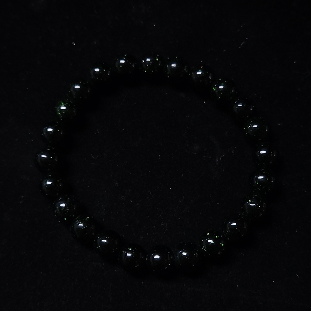 [10815] Green Goldstone Bracelet