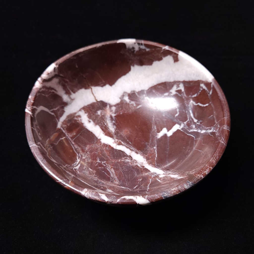 [10773] 6" Red Zebra Jasper Offering Bowl