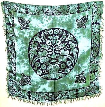 [13604] Green Man Altar Cloth