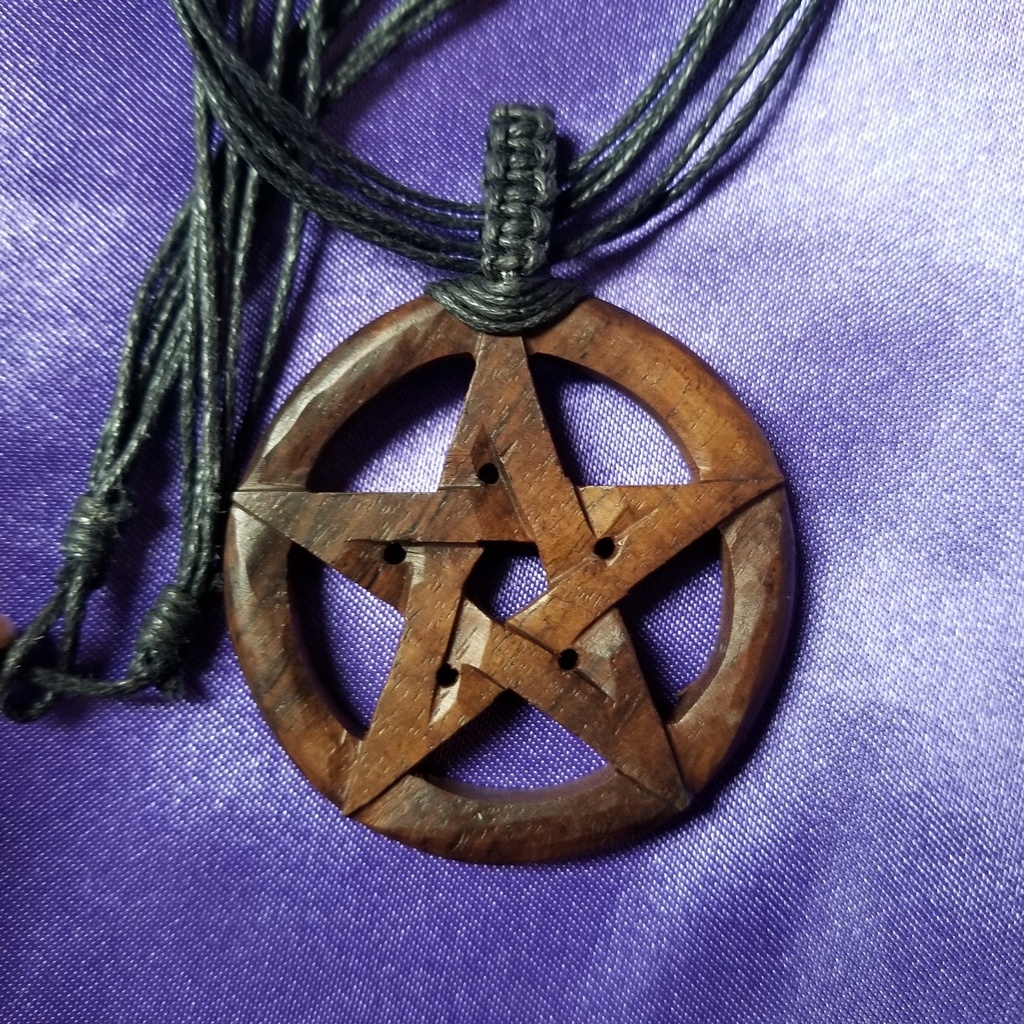 Pentacle Wooden Necklace