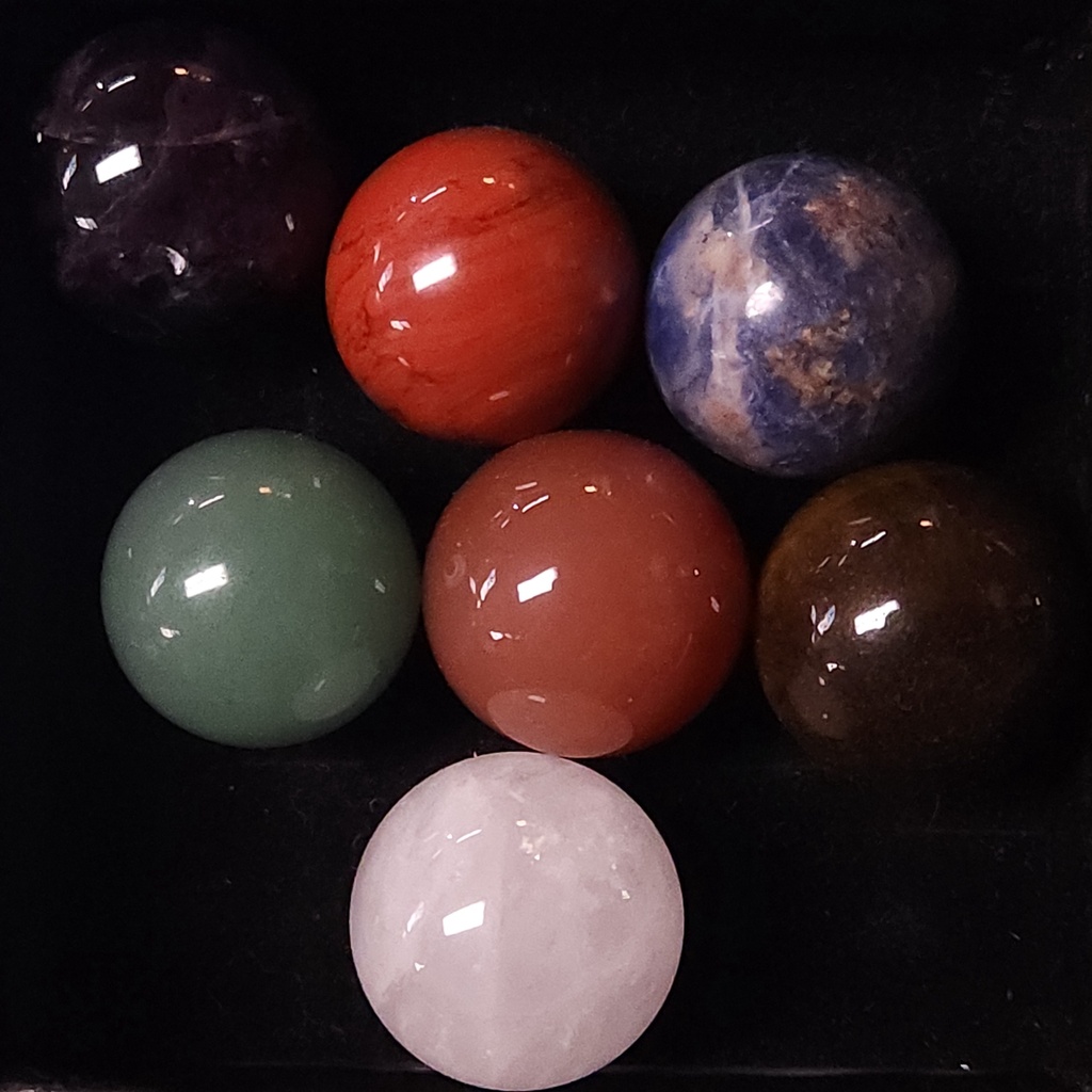 [12149] Chakra Mini Sphere Set