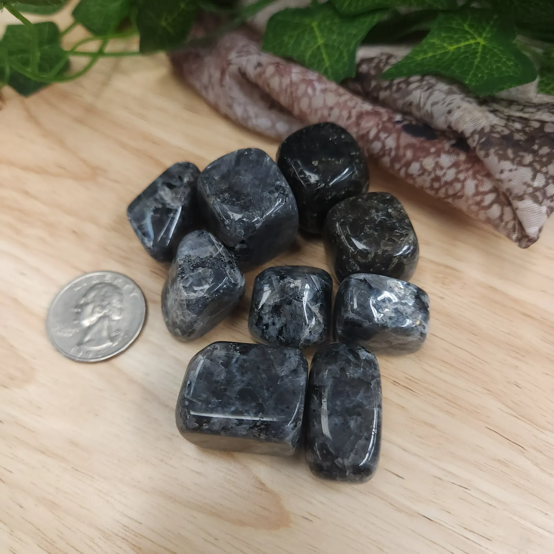 Larvikite Tumbled Stone