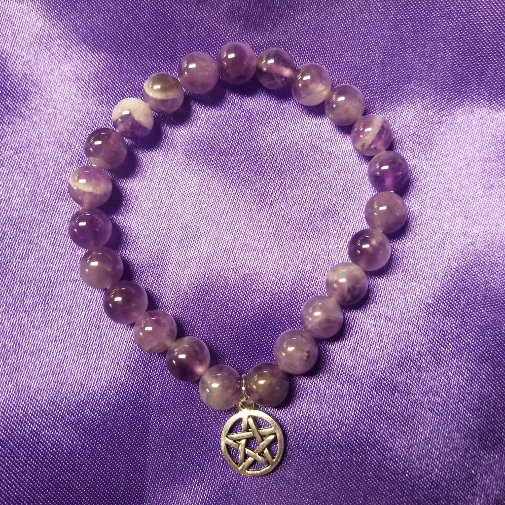 [30968] Pentacle Amethyst Bracelet