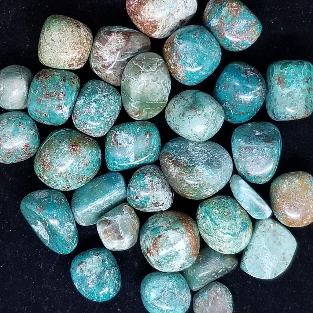 [3209570202] Chrysocolla, tumbled