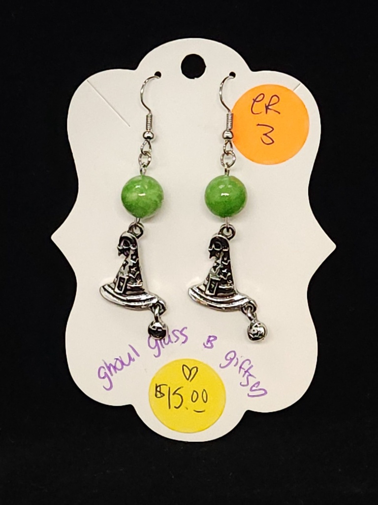 [5015051403] Lime Witch Hat Earrings (ER2)