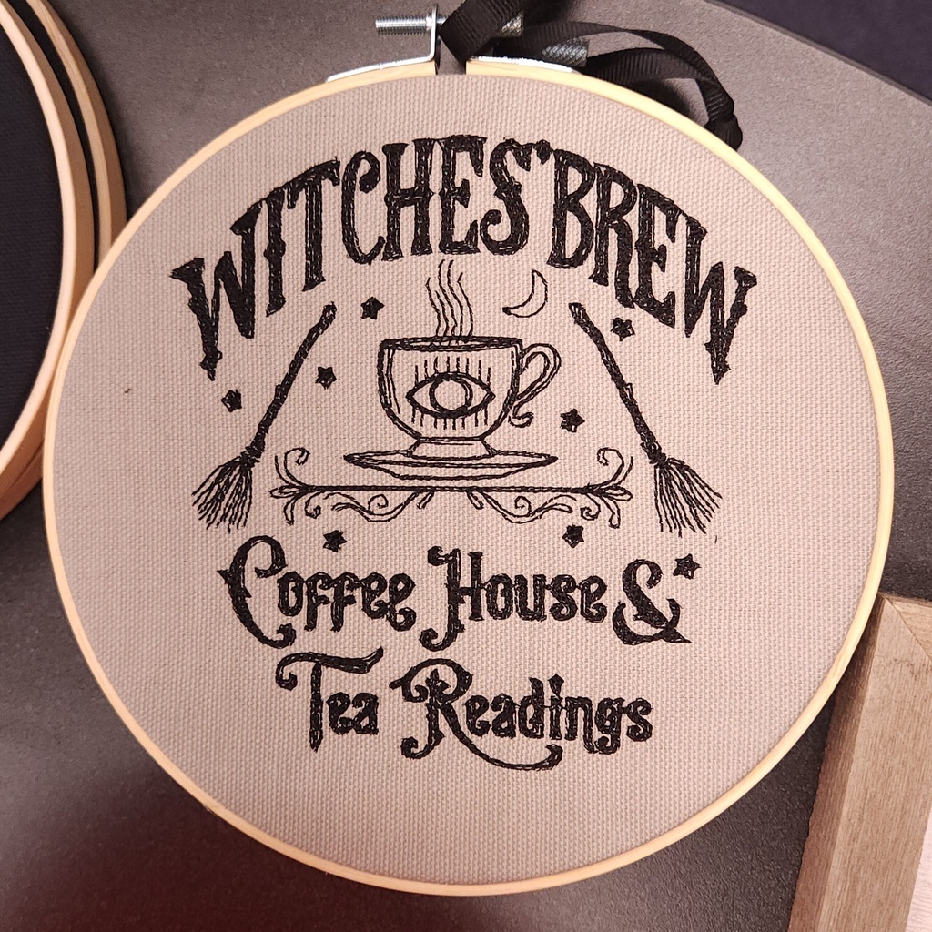 [5979] Witches' Brew Embroidered Hanging