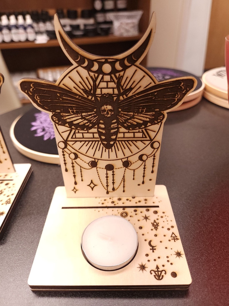 [6025] Death's Head Moth Card Stand
