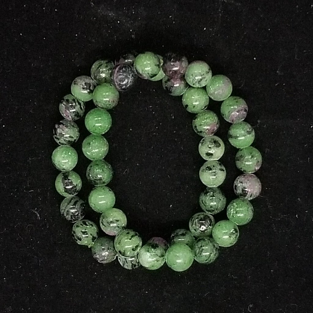 Crystal Bracelets - Ruby Zoisite, 8 mm