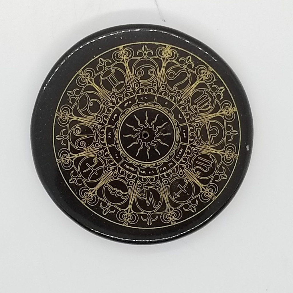 [1631011040] Black Agate Zodiac Incense Burner