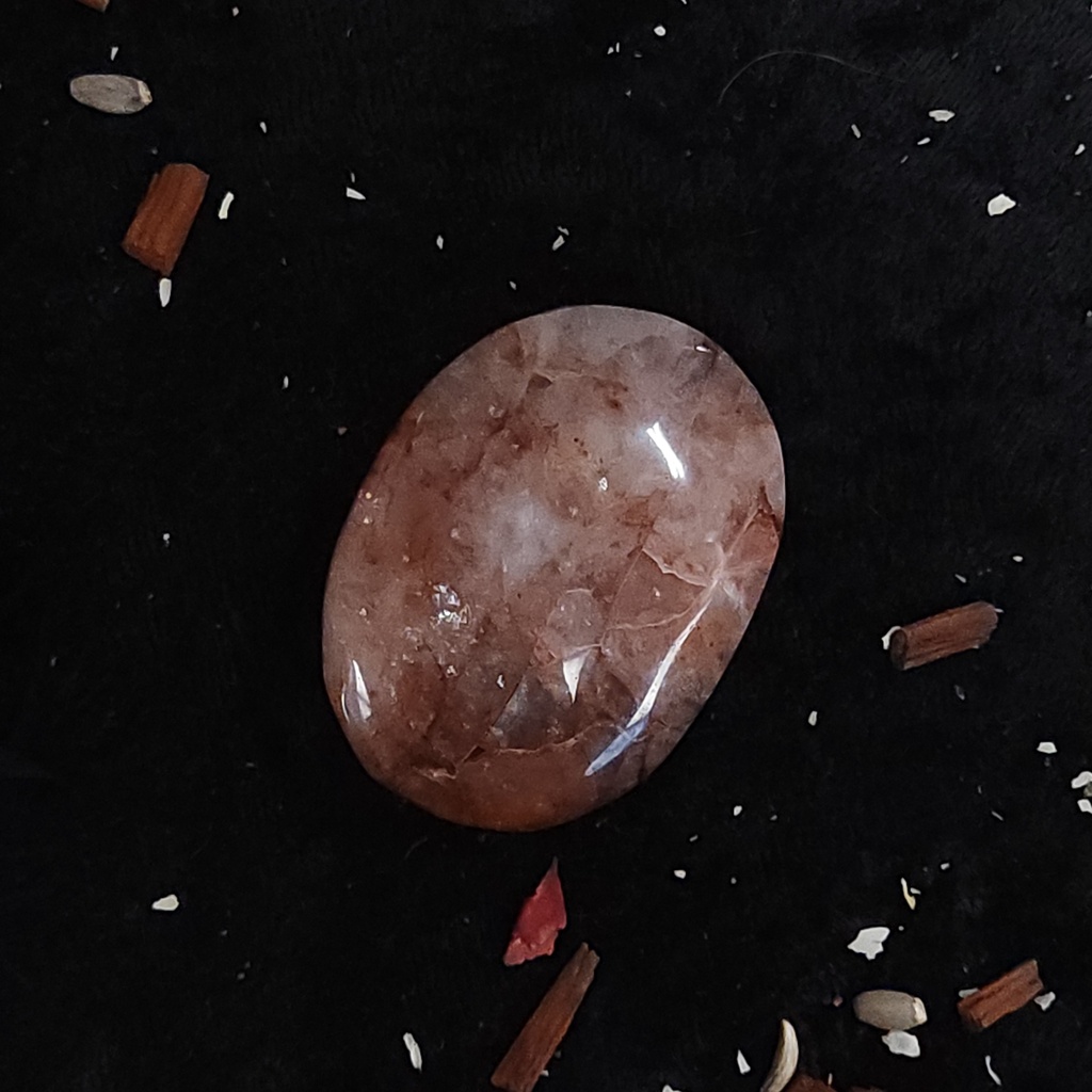 Fire Quartz Palm Stone
