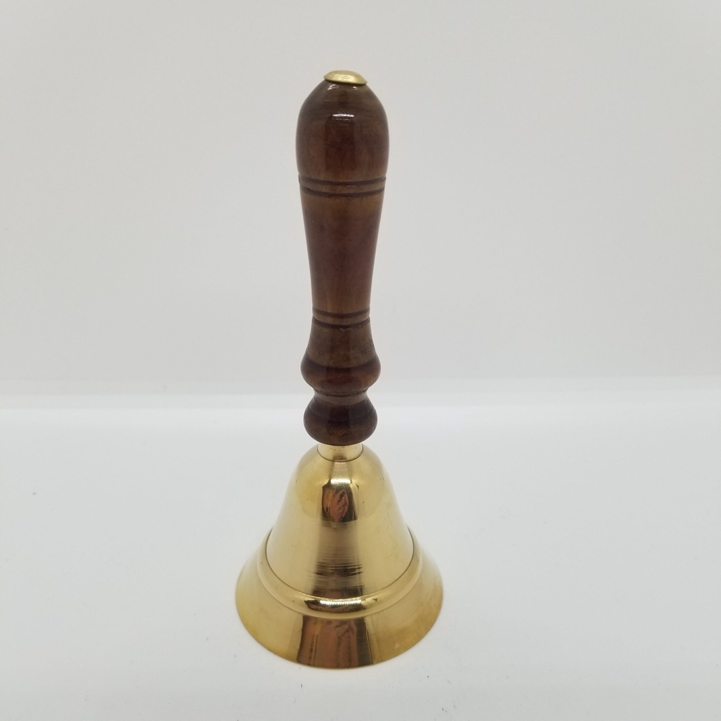 [25511] Brass Bell w/ Wood Handle (5.5")