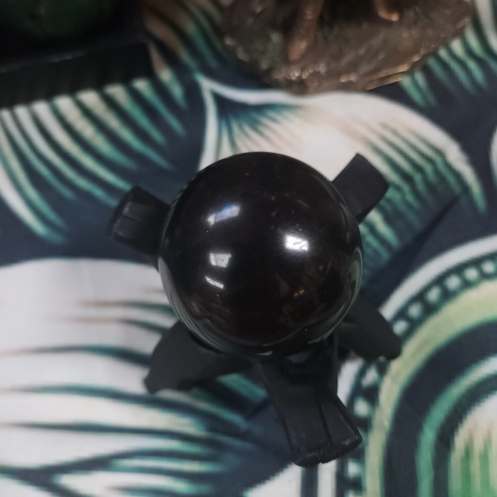 [12053] Black Tourmaline Sphere 52mm