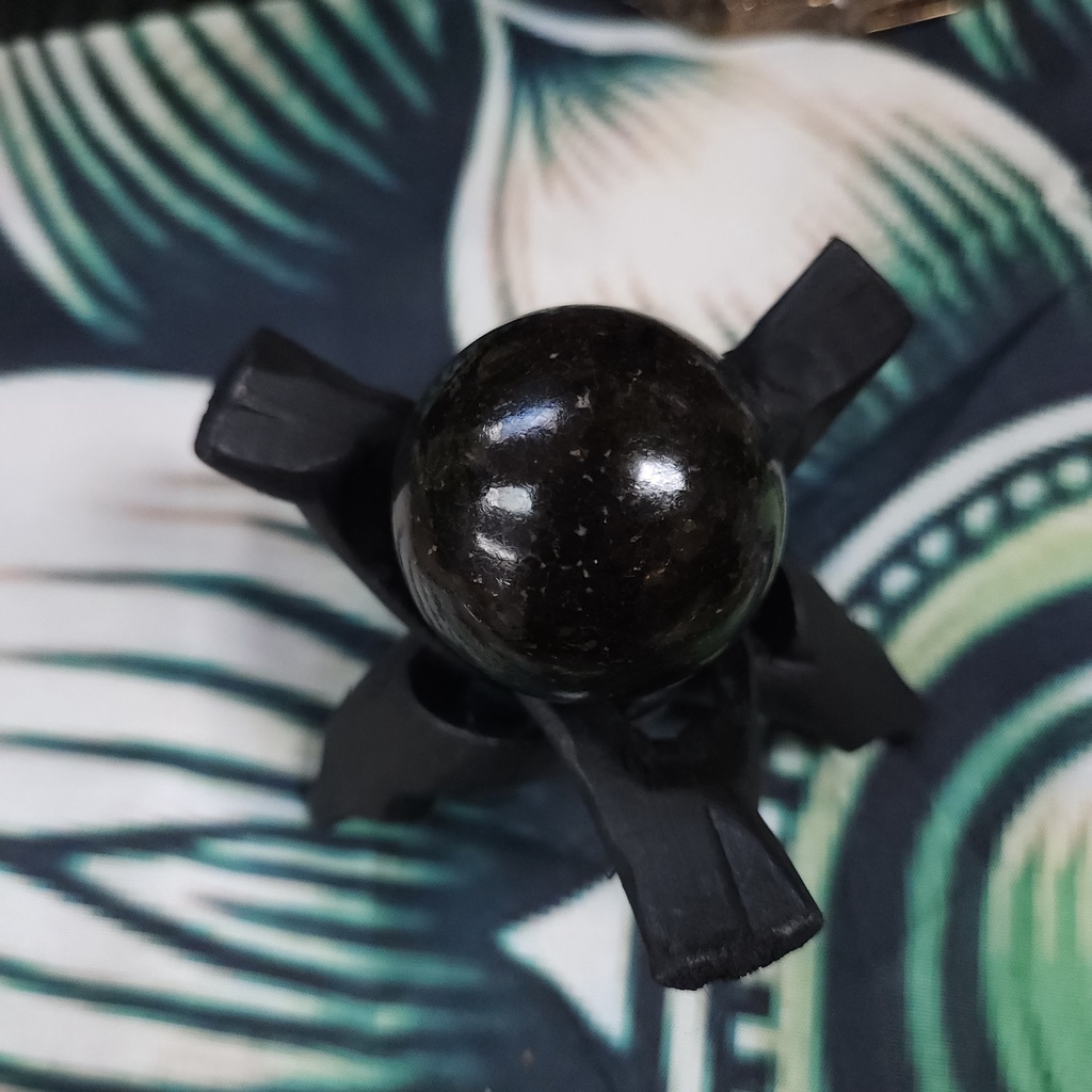 [12034] Black Tourmaline Sphere 42mm