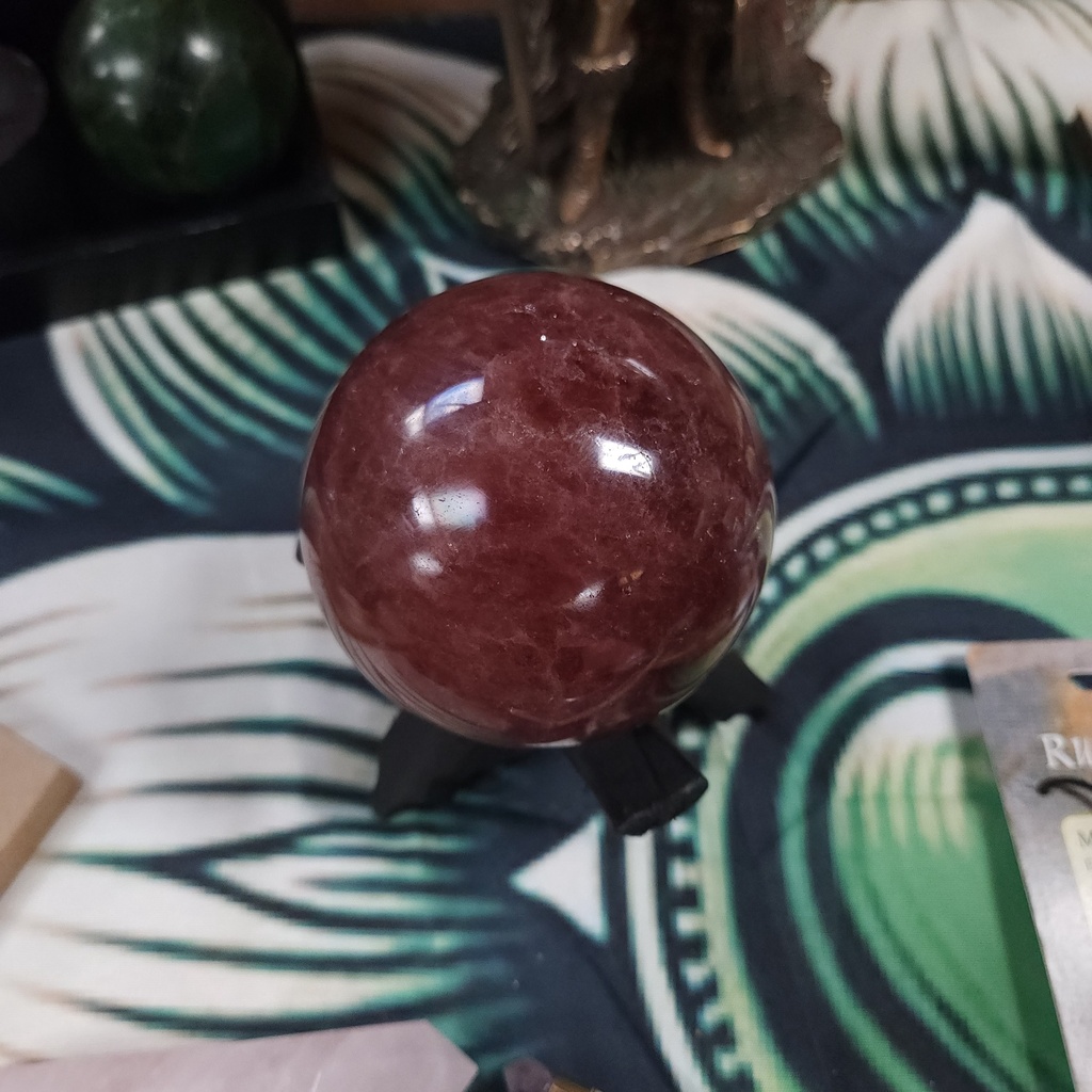 [12036] Strawberry Quartz Sphere 78mm