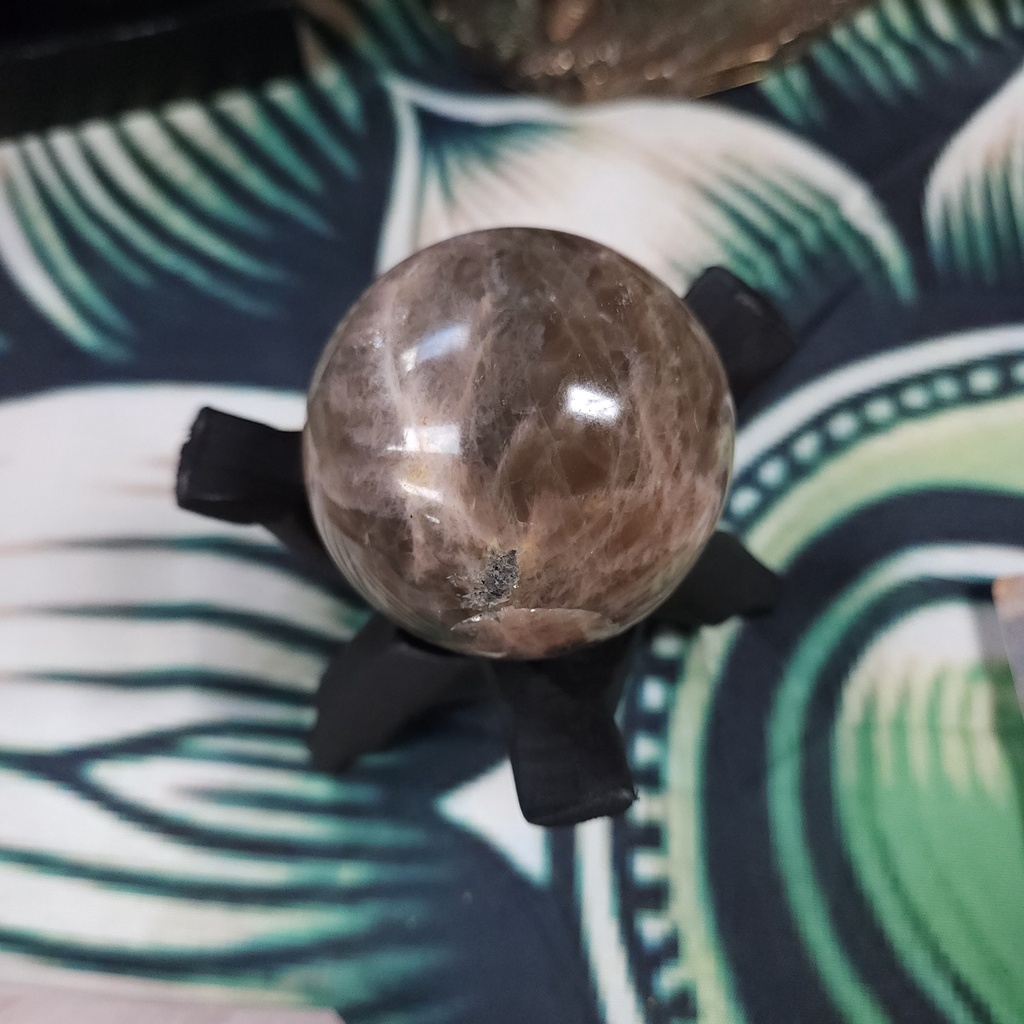 [12024] Black Moonstone Sphere 56mm