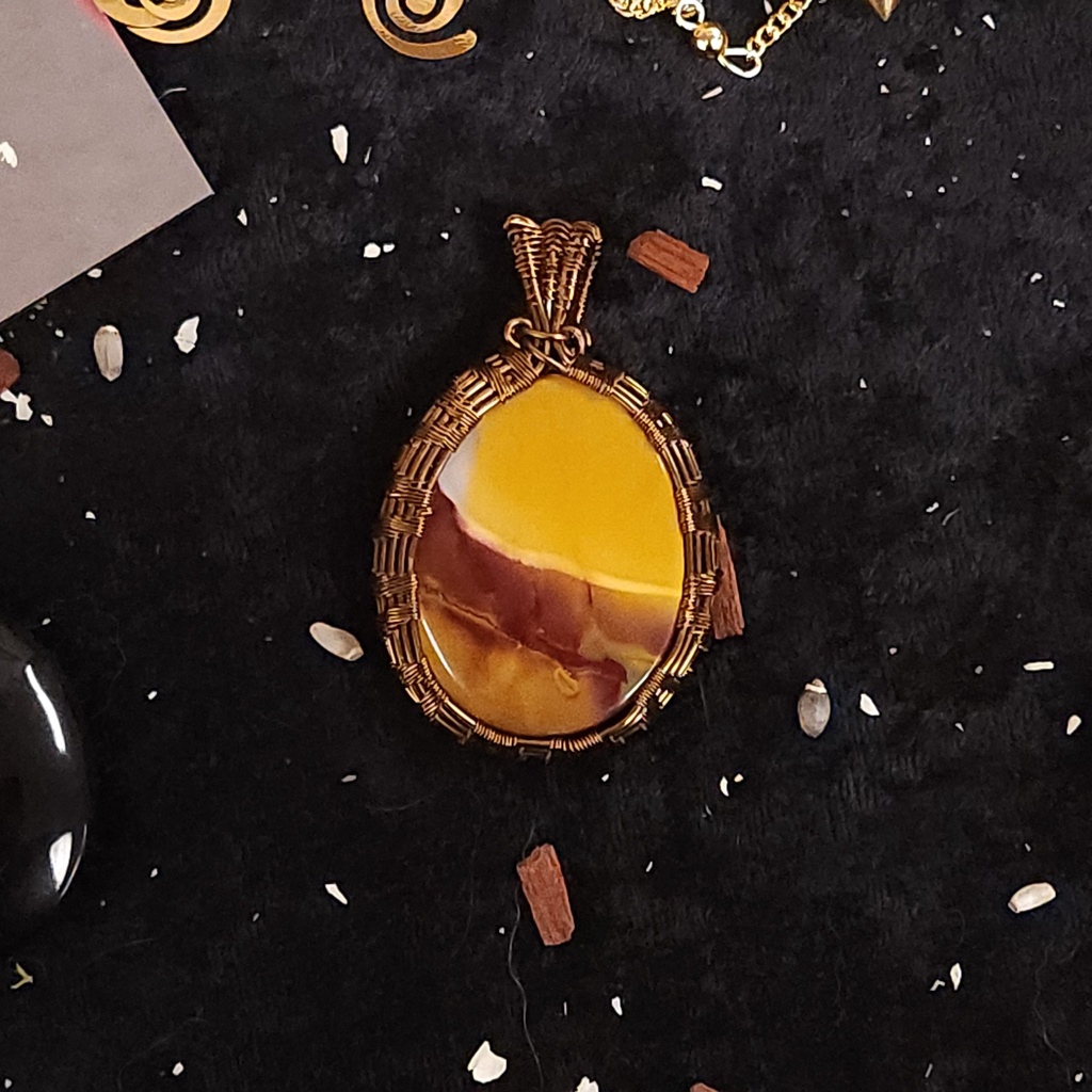 [11984] Desert Sunrise Mookaite Jasper Horizon Pendant