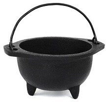 Cast Iron Cauldron with Handle 5"