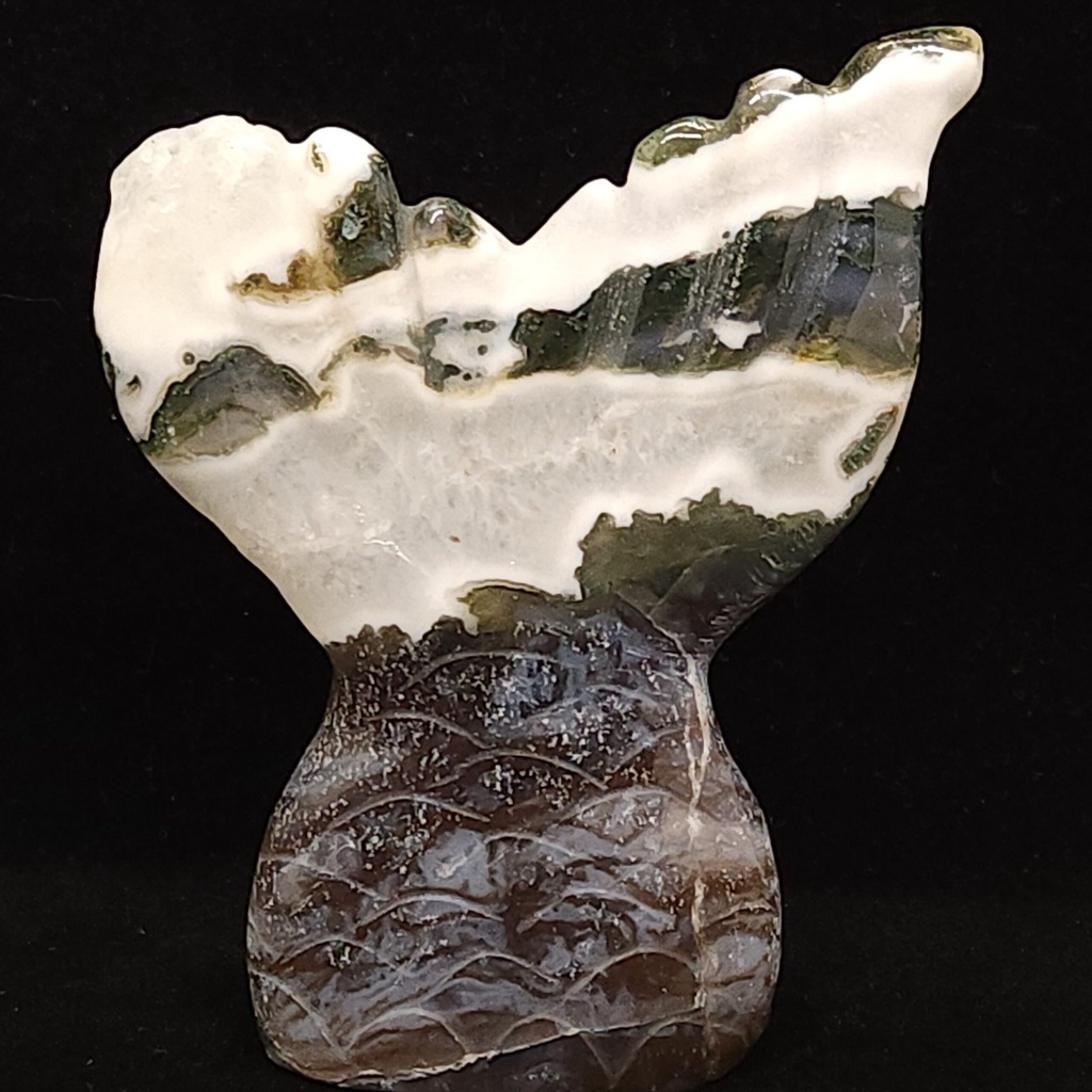 Moss Agate Mermaid Tail