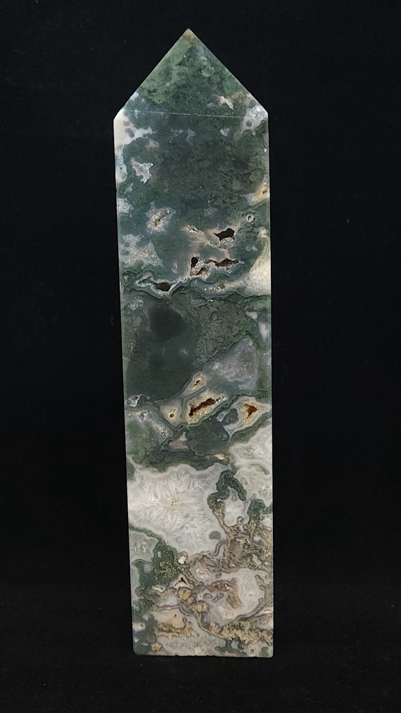 [5309454785] Moss Agate Tower (8.5")