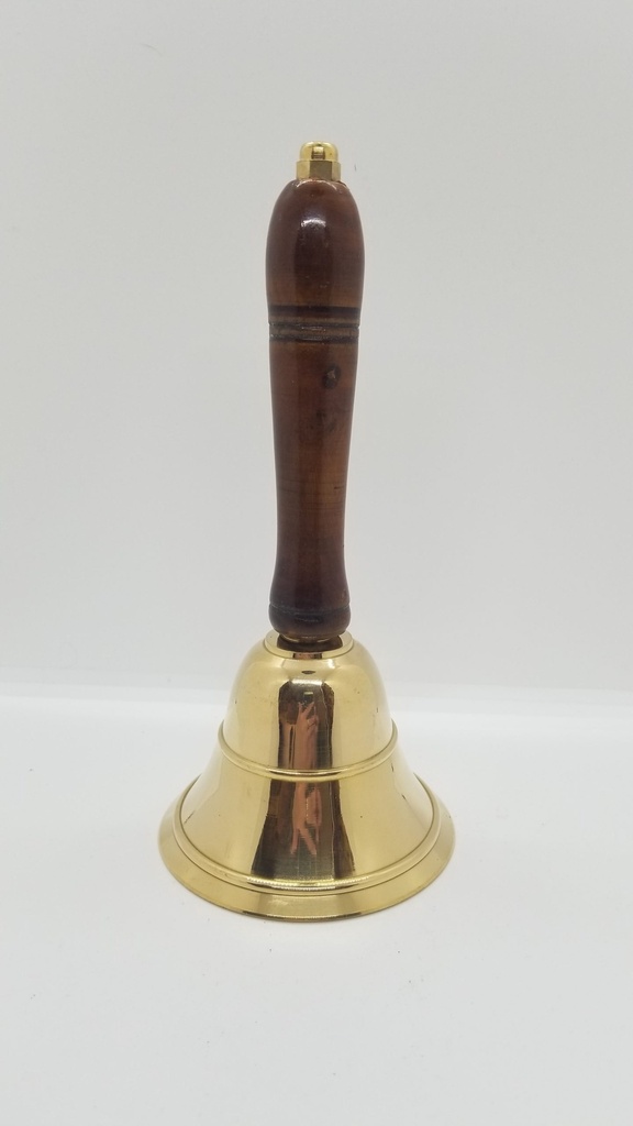 [20811] Brass Bell w/ Wood Handle (8")