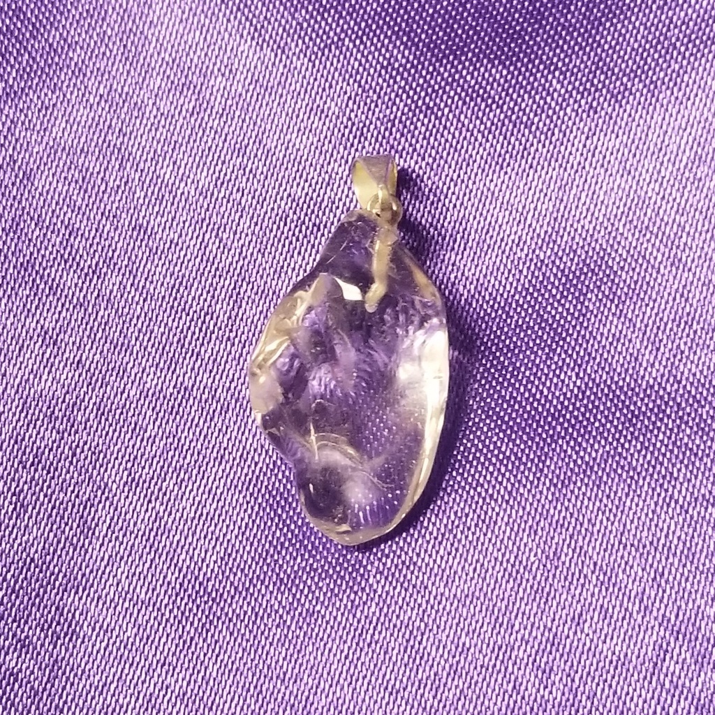 Clear Quartz Tumbled Stone Pendant