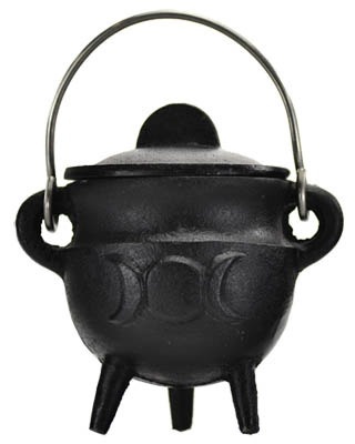 [1606010203] Triple Moon Cast Iron Cauldron 2 Inch