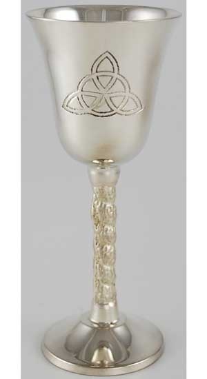 Triquetra Silver-Plated Altar Chalice 4.75"