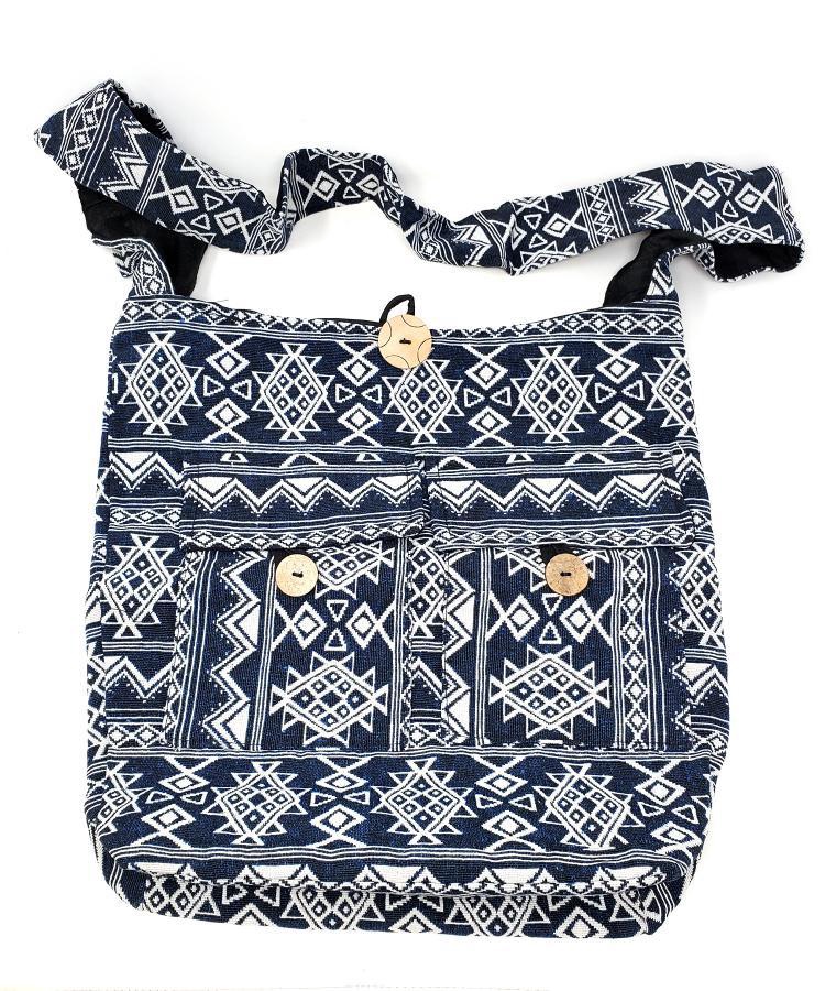 [10970] Cotton Woven Shoulder Bag