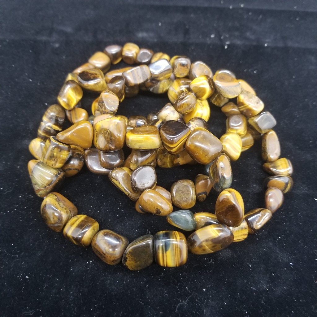 [121502030404] Tiger's Eye Tumbled Stones Bracelet