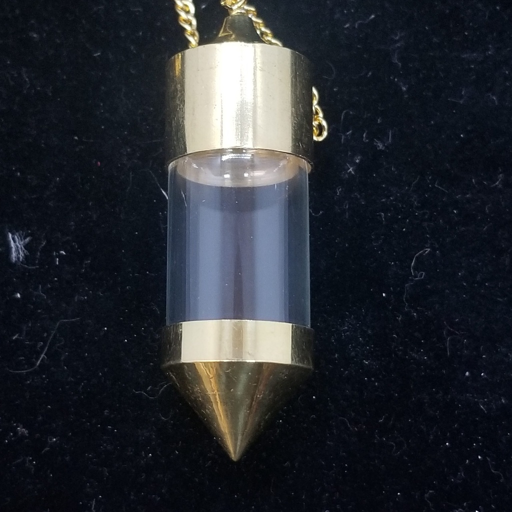 [50975] Clear Vial Chambered Pendulum