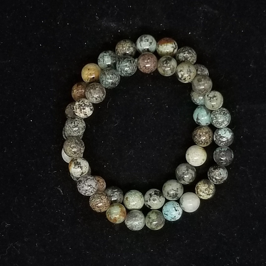 [32150208248] Crystal Bracelets - African Turquoise, 8 mm