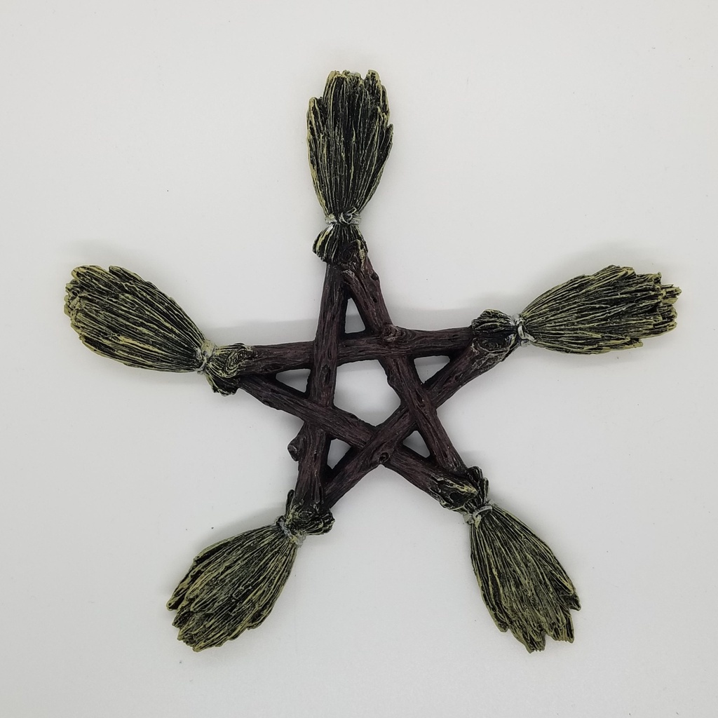 [176549117077] Besom Pentacle Plaque