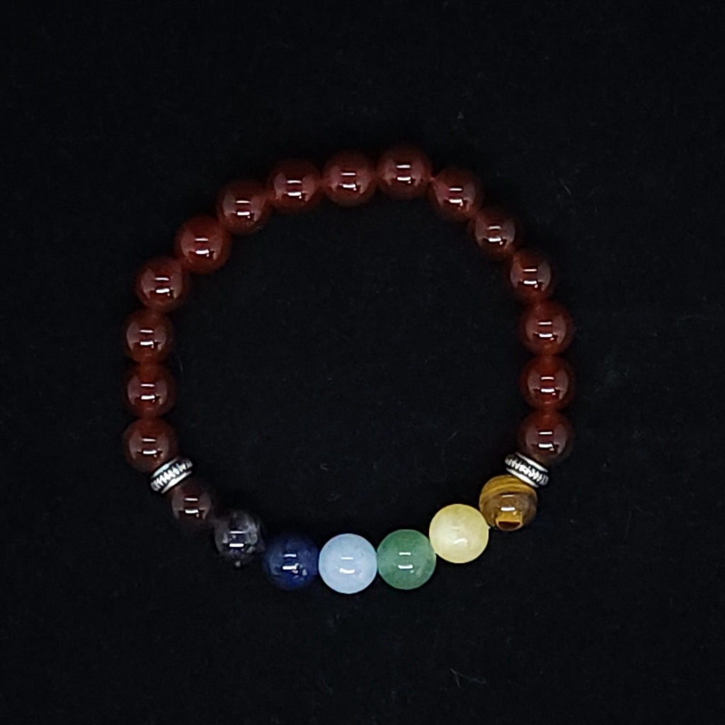 [3215020710] 7 Chakra Carnelian Bracelet
