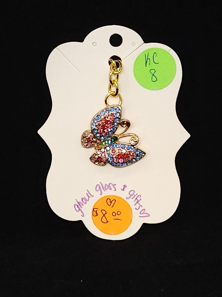 Sparkly Butterfly Keychain (KC8)