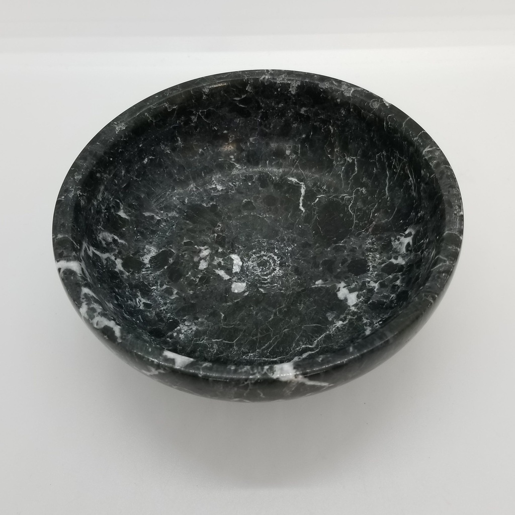4" Black Zebra Jasper Offering Bowl
