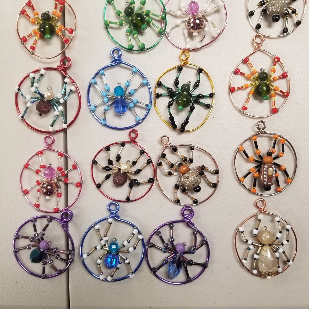 Beaded Spider Pendants