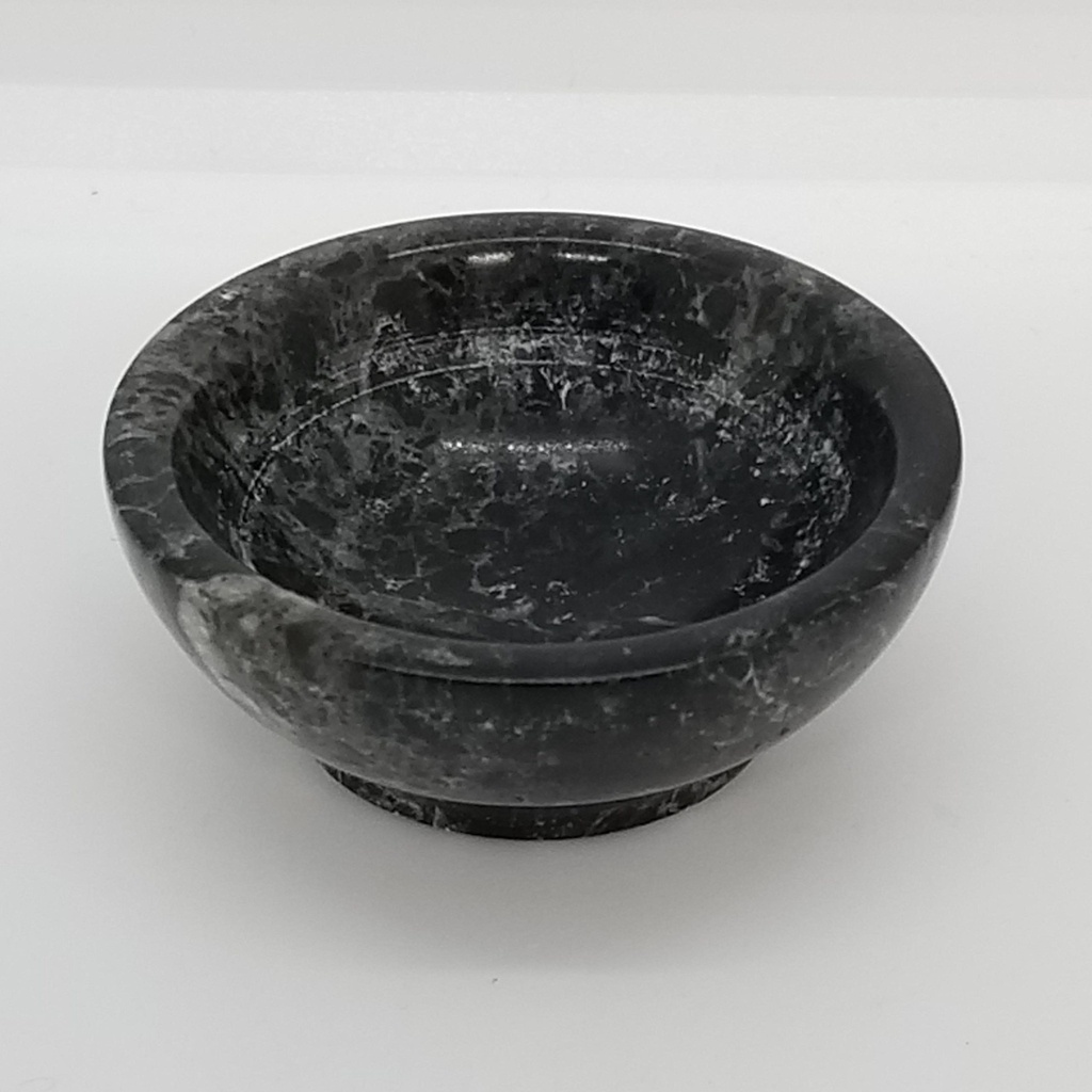 [3209592701] 2" Black Zebra Jasper Offering Bowl
