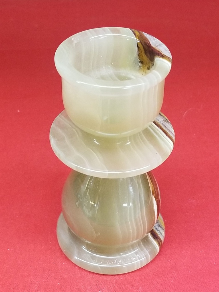 [3222083724] Green Onyx Stand Candleholders