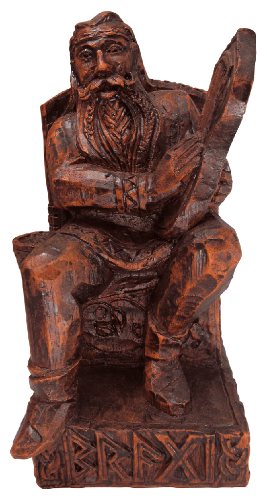 Seated Bragi Statue