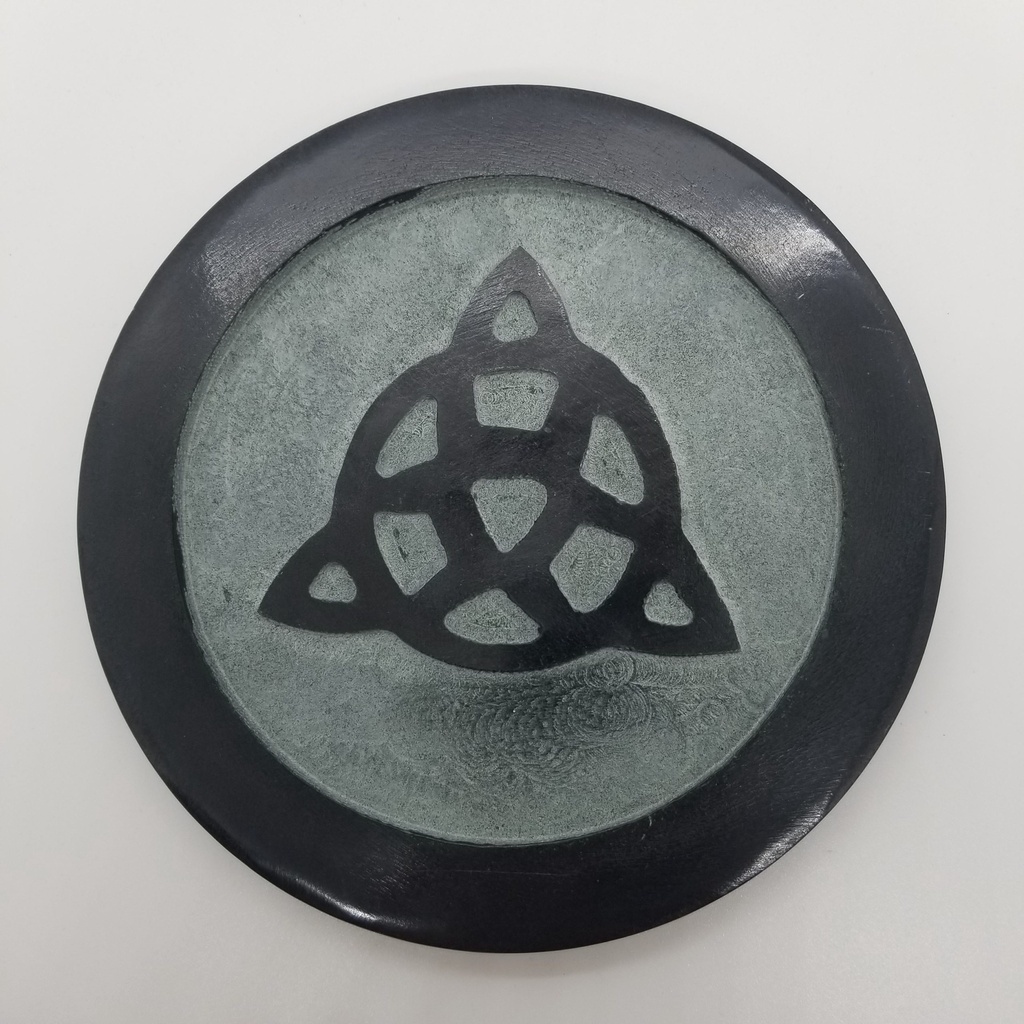 Soapstone Triquetra Altar Tile