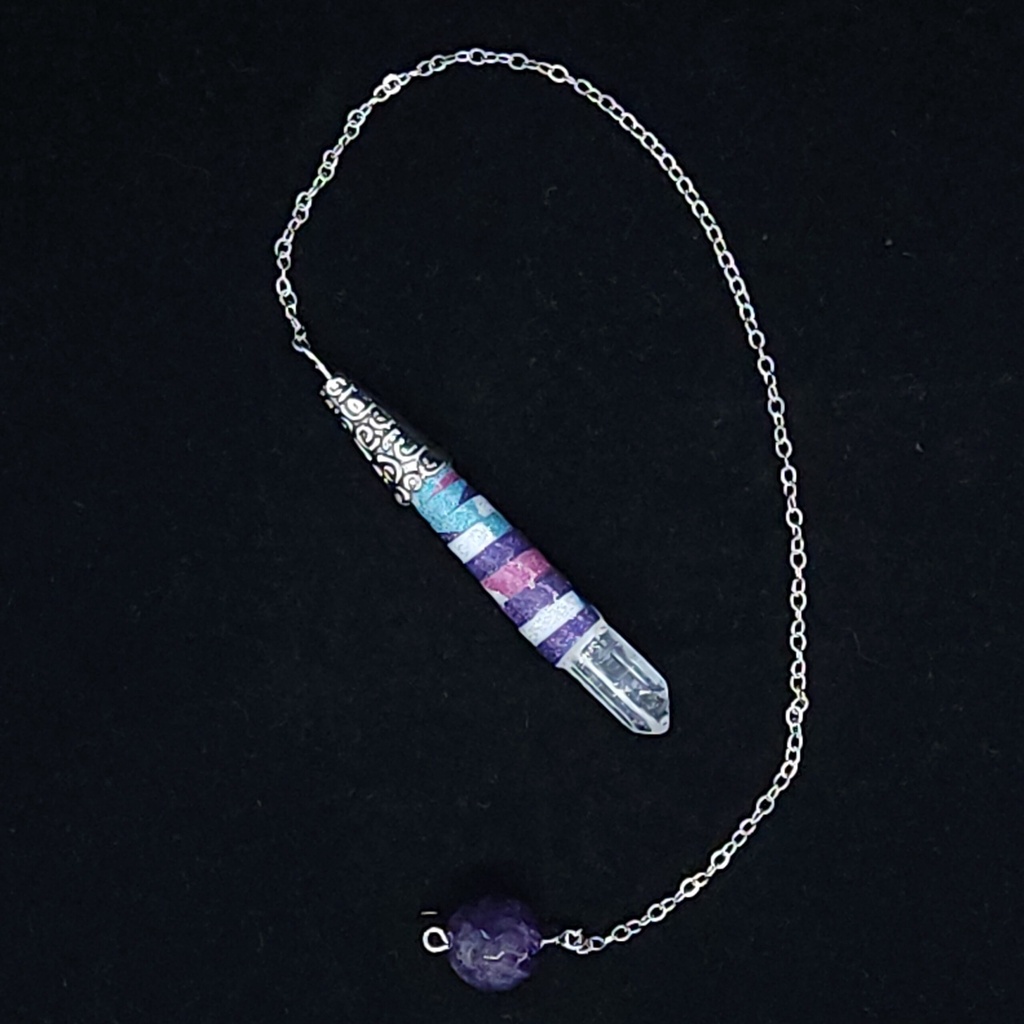 Quartz-Tipped Quilled Pendulum (#20019)