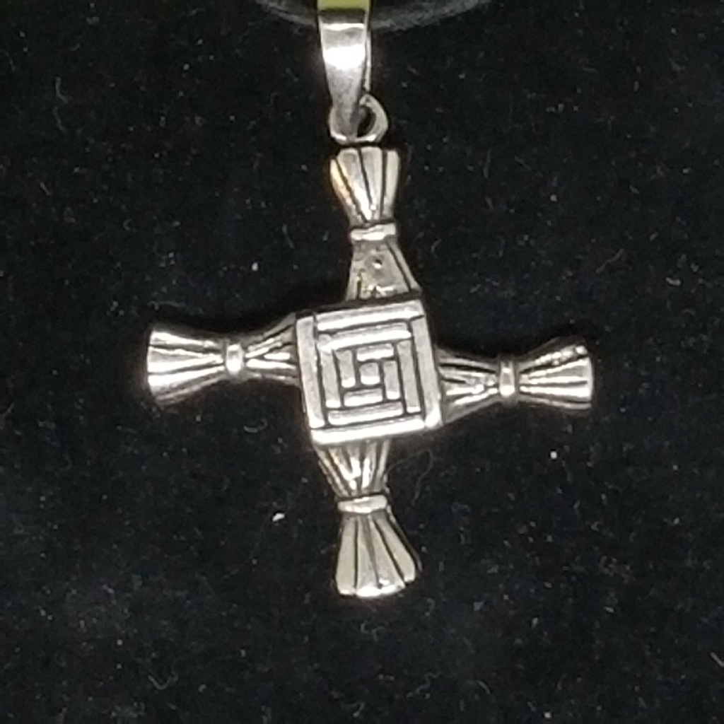 Brigid's Cross Necklace (pewter, large)