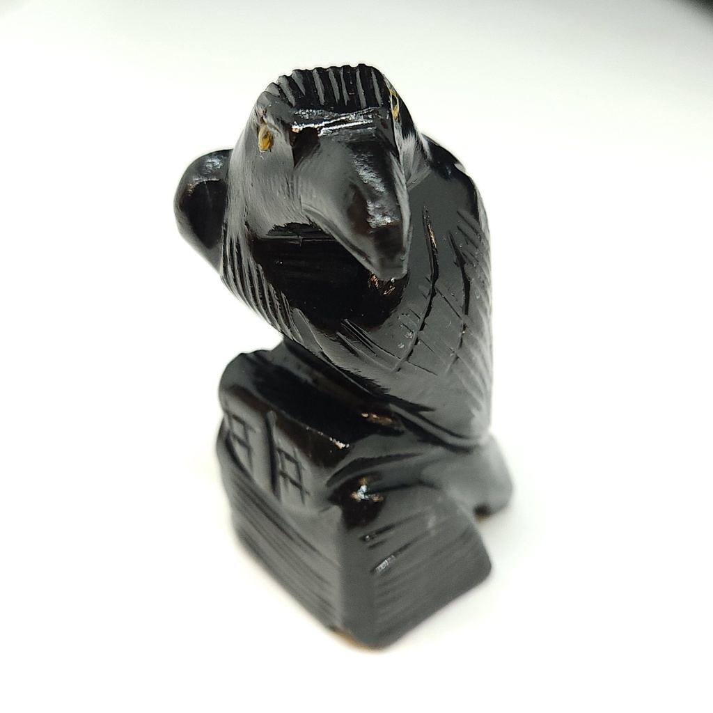 [10193] Black Calcite Raven